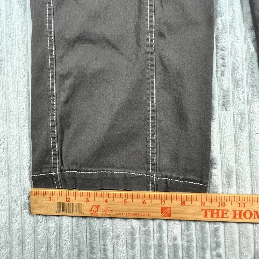 Rachel Paige Wide Leg Cargo Pants Women's S Elastic Waist‎ Baggy Skater Gray